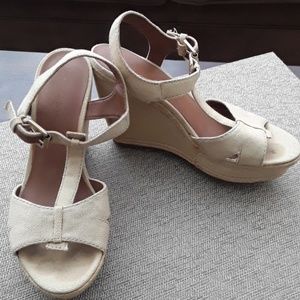 Franco Sarto Cream wedges, Size 8M